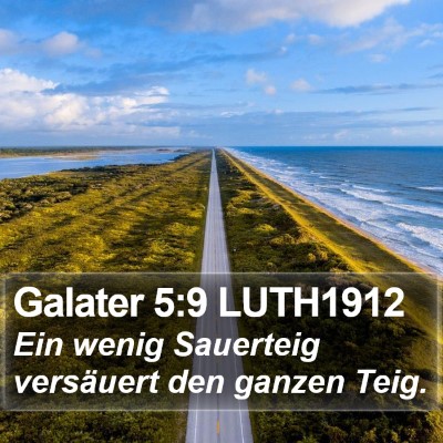Galater 5:9 LUTH1912 Bible Verse Image