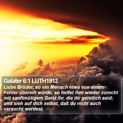 Galater 6:1 LUTH1912 Bible Verse Image