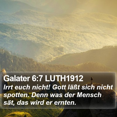 Galater 6:7 LUTH1912 Bible Verse Image
