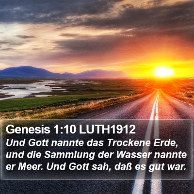 Genesis 1:10 LUTH1912 Bible Verse Image