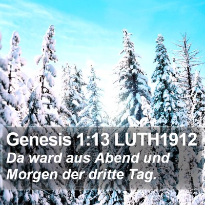 Genesis 1:13 LUTH1912 Bible Verse Image