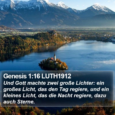 Genesis 1:16 LUTH1912 Bible Verse Image