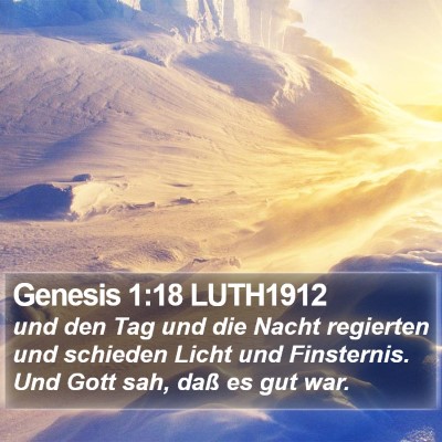 Genesis 1:18 LUTH1912 Bible Verse Image