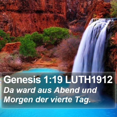 Genesis 1:19 LUTH1912 Bible Verse Image