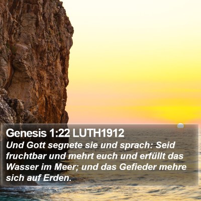 Genesis 1:22 LUTH1912 Bible Verse Image