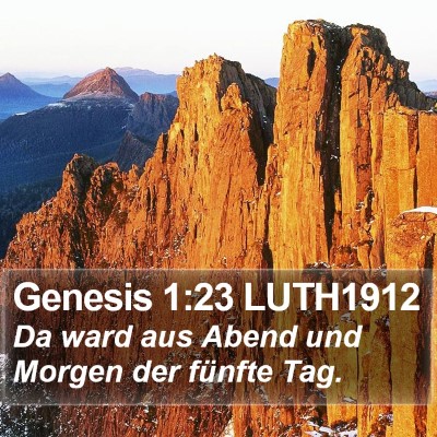 Genesis 1:23 LUTH1912 Bible Verse Image