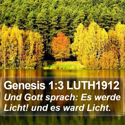 Genesis 1:3 LUTH1912 Bible Verse Image