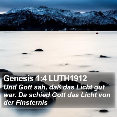 Genesis 1:4 LUTH1912 Bible Verse Image