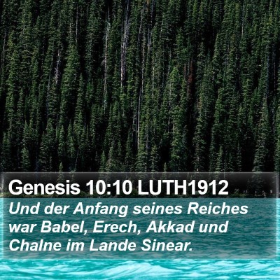 Genesis 10:10 LUTH1912 Bible Verse Image