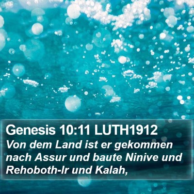 Genesis 10:11 LUTH1912 Bible Verse Image