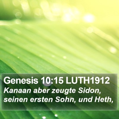 Genesis 10:15 LUTH1912 Bible Verse Image