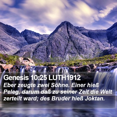 Genesis 10:25 LUTH1912 Bible Verse Image