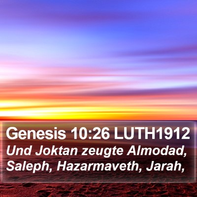 Genesis 10:26 LUTH1912 Bible Verse Image