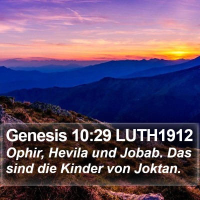 Genesis 10:29 LUTH1912 Bible Verse Image