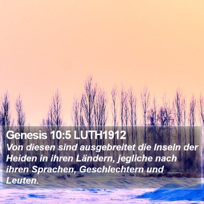 Genesis 10:5 LUTH1912 Bible Verse Image