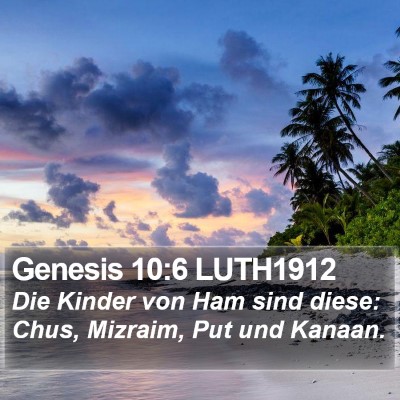 Genesis 10:6 LUTH1912 Bible Verse Image