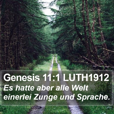 Genesis 11:1 LUTH1912 Bible Verse Image