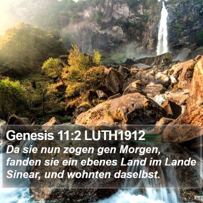 Genesis 11:2 LUTH1912 Bible Verse Image