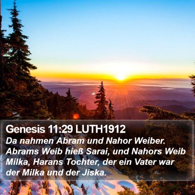 Genesis 11:29 LUTH1912 Bible Verse Image