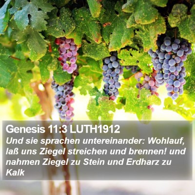 Genesis 11:3 LUTH1912 Bible Verse Image