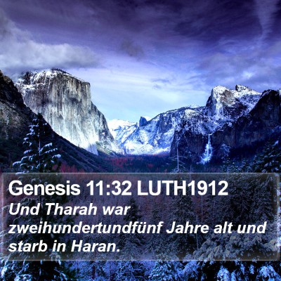 Genesis 11:32 LUTH1912 Bible Verse Image