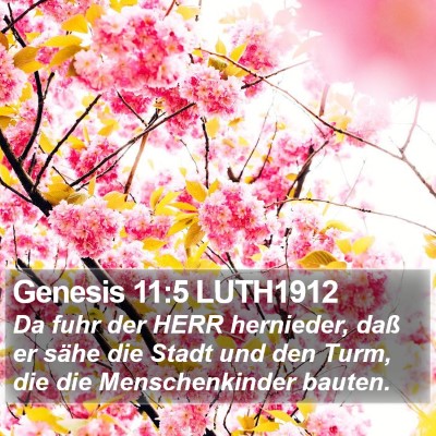 Genesis 11:5 LUTH1912 Bible Verse Image