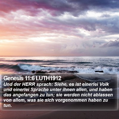 Genesis 11:6 LUTH1912 Bible Verse Image