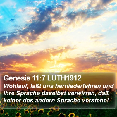 Genesis 11:7 LUTH1912 Bible Verse Image