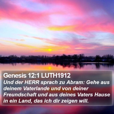Genesis 12:1 LUTH1912 Bible Verse Image