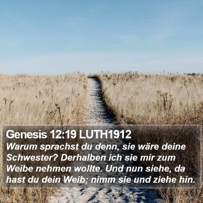 Genesis 12:19 LUTH1912 Bible Verse Image