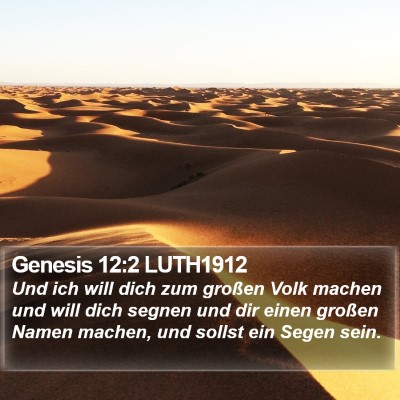 Genesis 12:2 LUTH1912 Bible Verse Image
