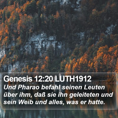 Genesis 12:20 LUTH1912 Bible Verse Image
