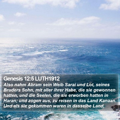Genesis 12:5 LUTH1912 Bible Verse Image