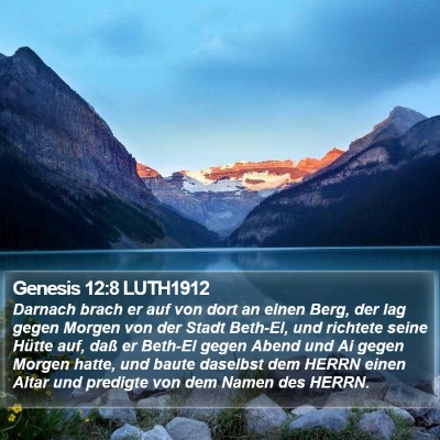 Genesis 12:8 LUTH1912 Bible Verse Image