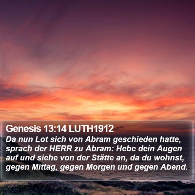 Genesis 13:14 LUTH1912 Bible Verse Image