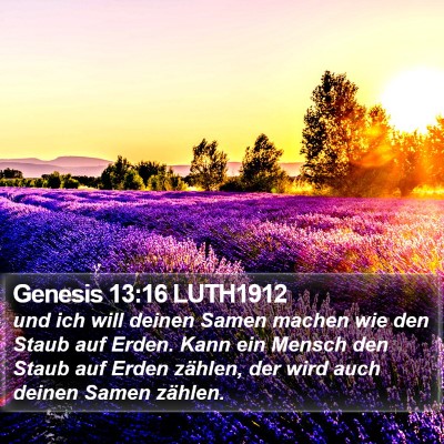 Genesis 13:16 LUTH1912 Bible Verse Image