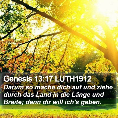 Genesis 13:17 LUTH1912 Bible Verse Image