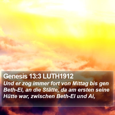 Genesis 13:3 LUTH1912 Bible Verse Image