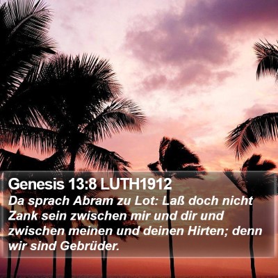 Genesis 13:8 LUTH1912 Bible Verse Image