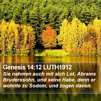 Genesis 14:12 LUTH1912 Bible Verse Image