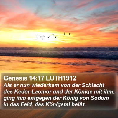 Genesis 14:17 LUTH1912 Bible Verse Image