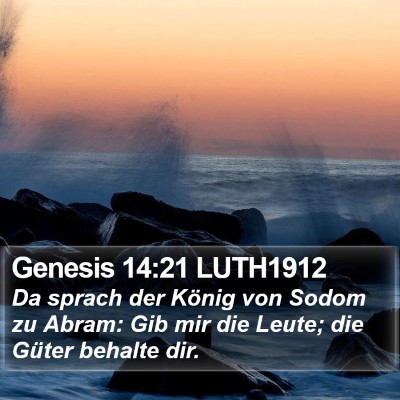 Genesis 14:21 LUTH1912 Bible Verse Image
