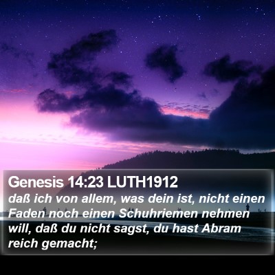 Genesis 14:23 LUTH1912 Bible Verse Image