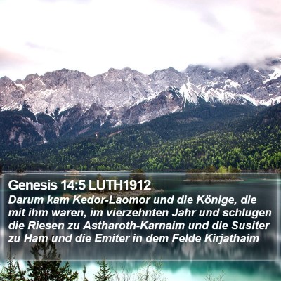 Genesis 14:5 LUTH1912 Bible Verse Image
