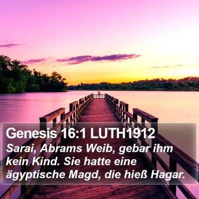 Genesis 16:1 LUTH1912 Bible Verse Image