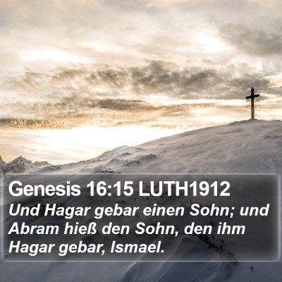 Genesis 16:15 LUTH1912 Bible Verse Image