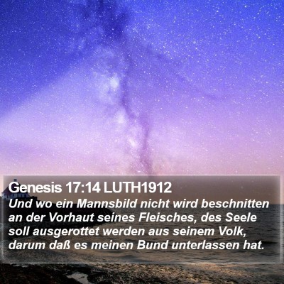 Genesis 17:14 LUTH1912 Bible Verse Image
