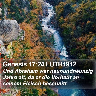 Genesis 17:24 LUTH1912 Bible Verse Image