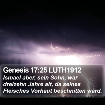 Genesis 17:25 LUTH1912 Bible Verse Image