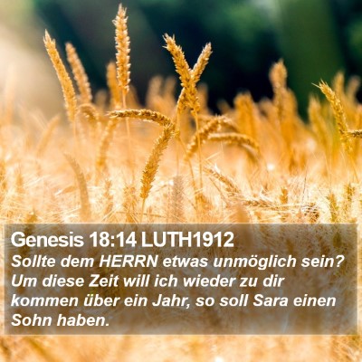 Genesis 18:14 LUTH1912 Bible Verse Image